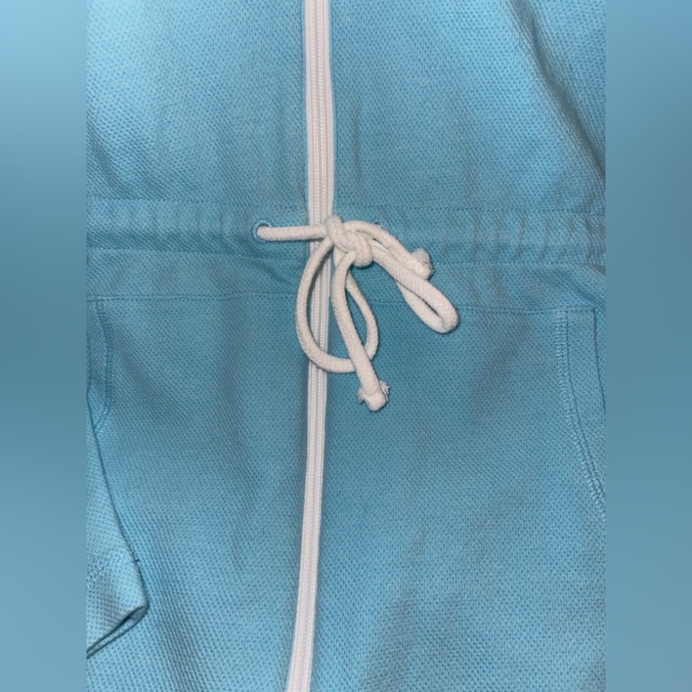 T by Talbots PIQUÉ DRAWCORD HOODED JACKET Size Medium - Picture 13 of 16